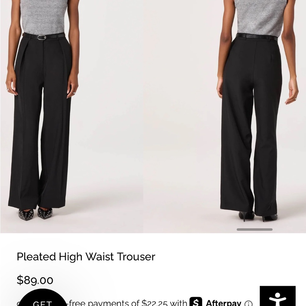 ASTR Black Pleated High Waist Trousers BRAND NEW W TAGS